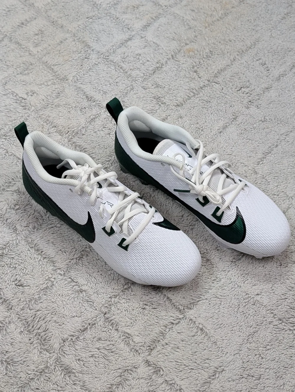 Nike Vapor Edge Speed 360 2 White Green Fir Football Cleats Mens 9 FQ4045-101 - Picture 1 of 7